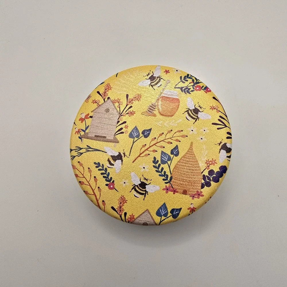 CGB Giftware Beekeeper Bee Happy Pill Box Compact Mirror w/ Box Gold -3516